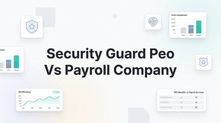 Security Guard Company: PEO vs. Payroll Company — Which Actually Makes Sense?
