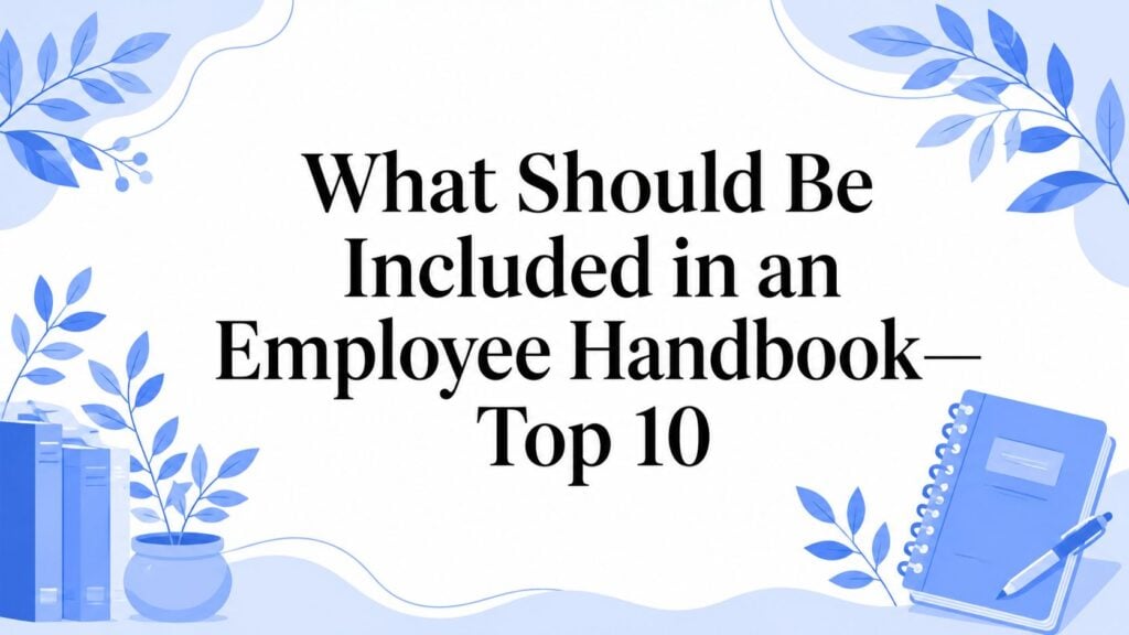 What Should Be Included in an Employee Handbook—Top 10