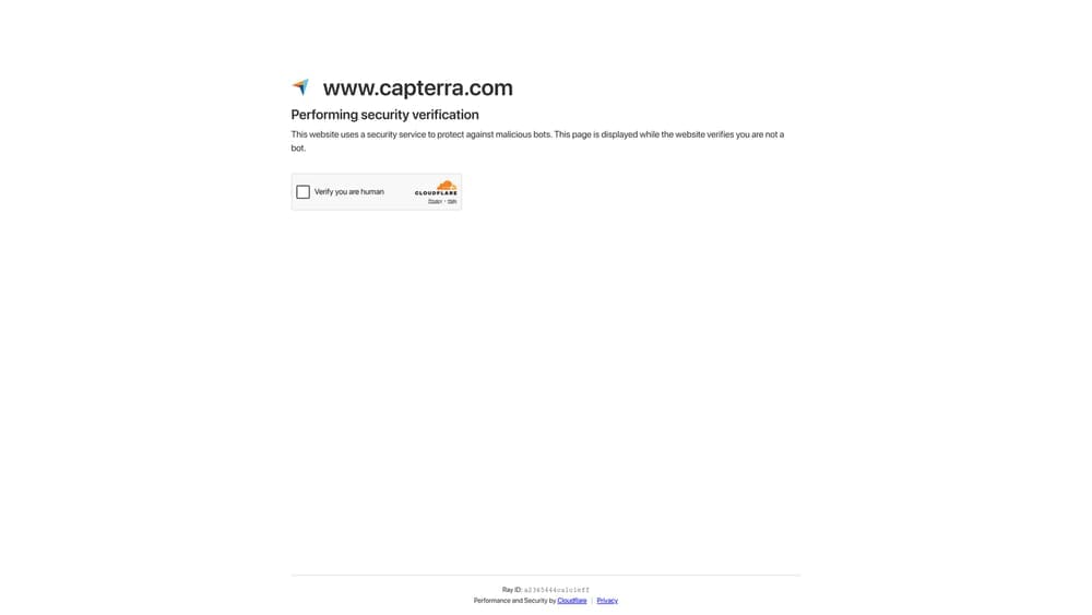 Screenshot of Capterra website
