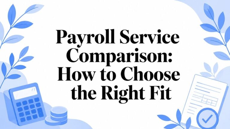 Payroll Service Comparison: How to Choose the Right Fit