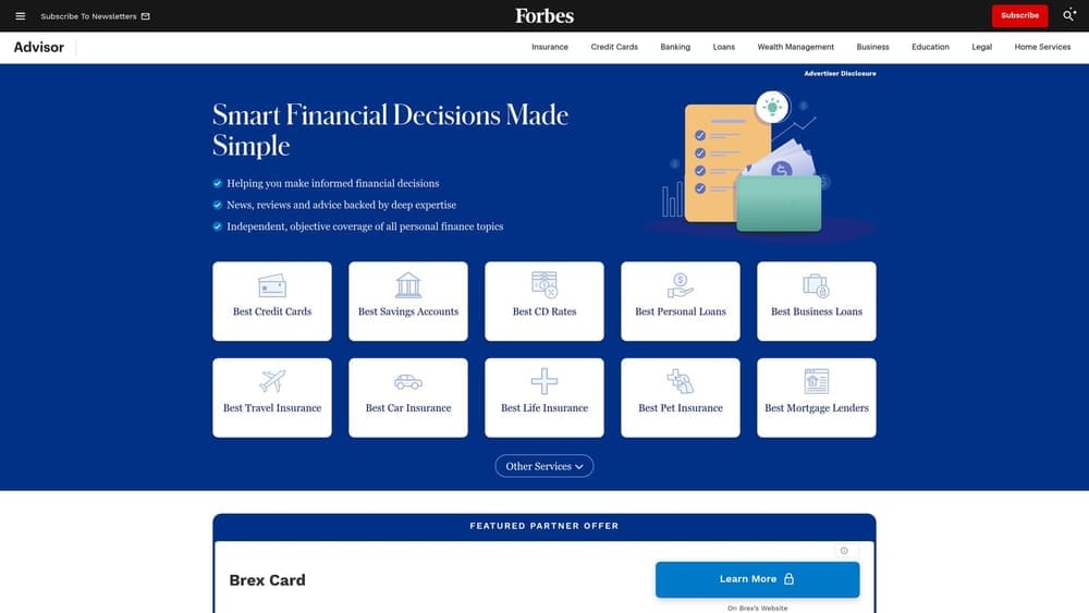 Screenshot of Forbes Advisor PEO Guide website