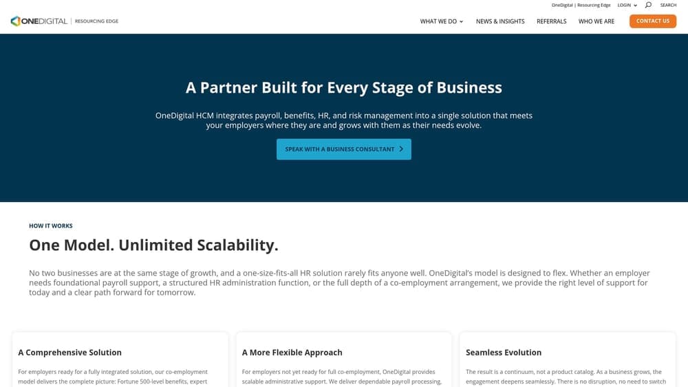Screenshot of Resourcing Edge website