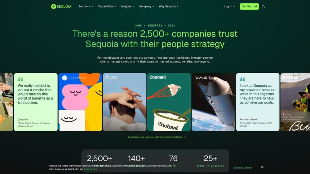 Screenshot of Sequoia One website