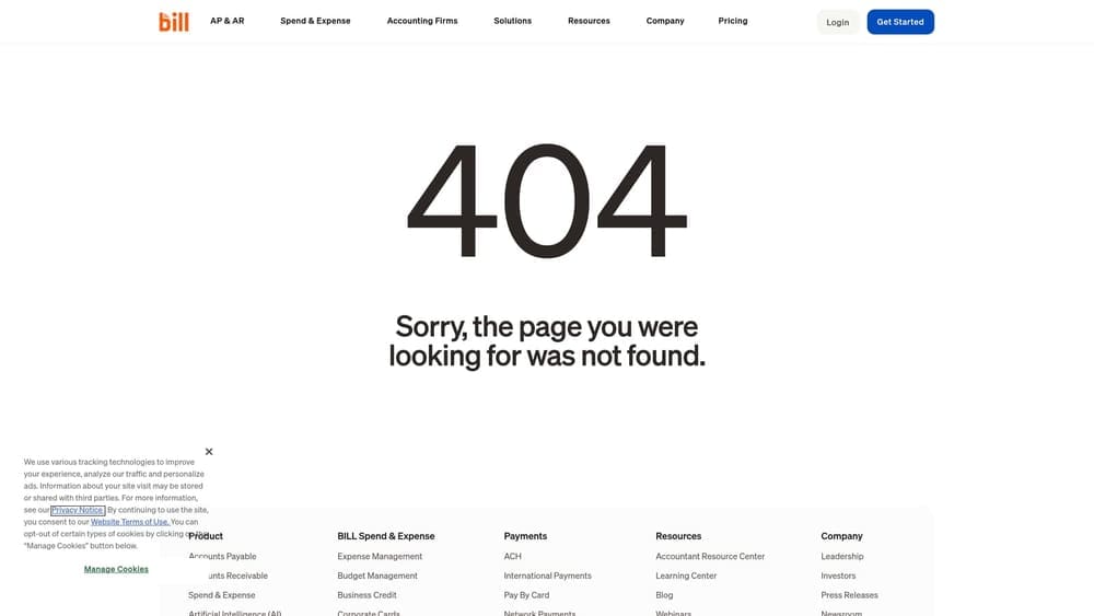 Screenshot of Bill Spend and Expense (Divvy) website
