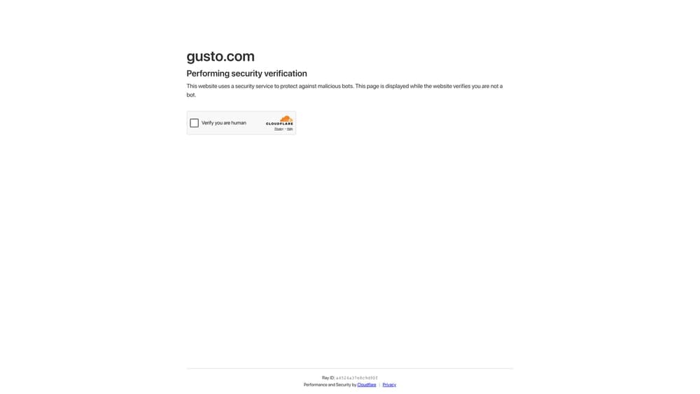 Screenshot of Gusto website