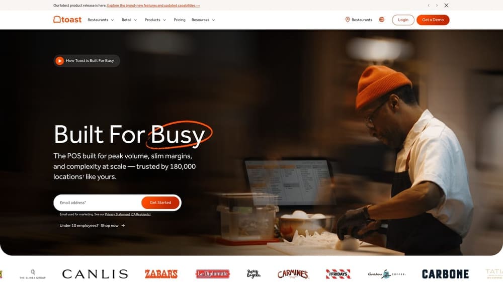 Screenshot of Toast Payroll and Team Management website